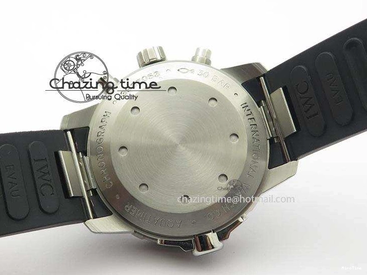 MIROTIME 0731 SportInspired Aquatimer Chrono IW376803 V6F 1:1 Best Edition White Dial On Rubber Strap A 7281